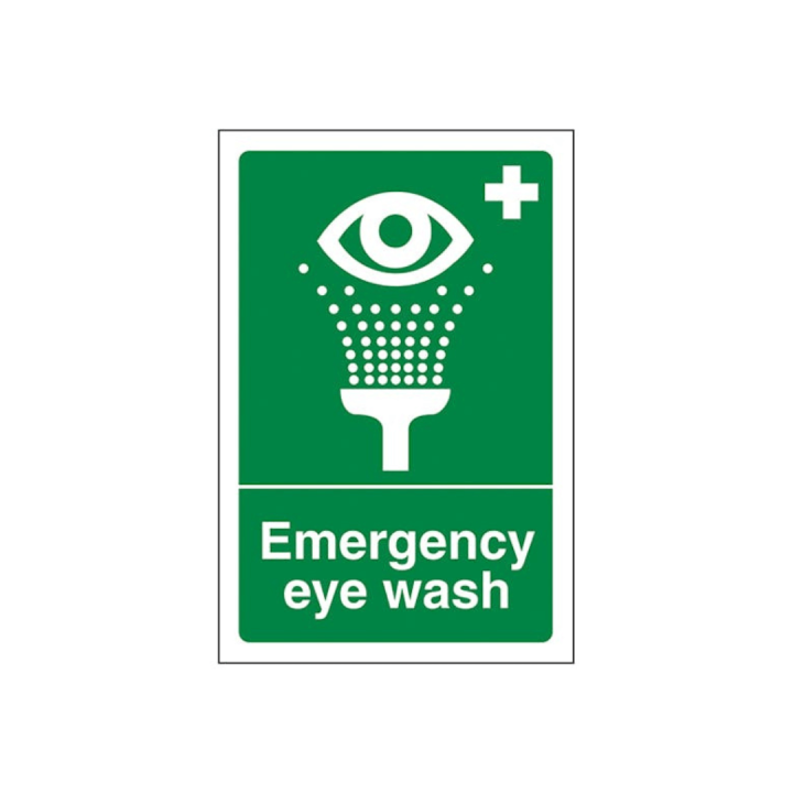 Emergency Eye Wash Adhesive Sticker A4