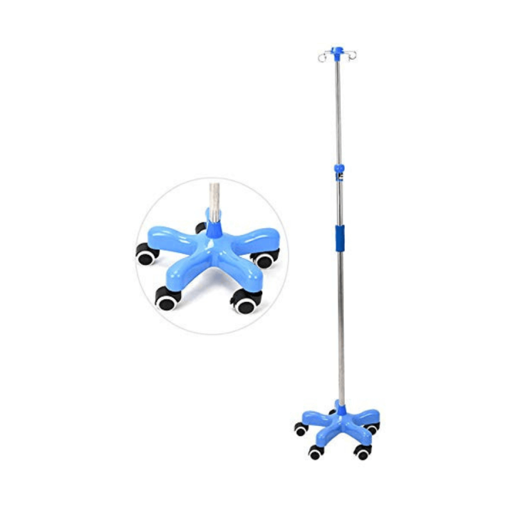 4 Hook IV Drip Bag Stand on wheels