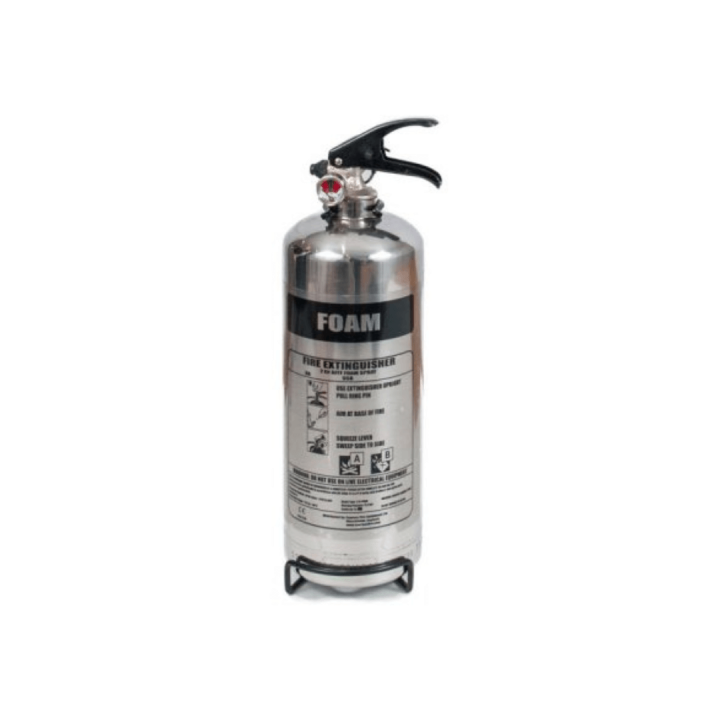 Chrome 2 Litre Foam Fire Extinguisher