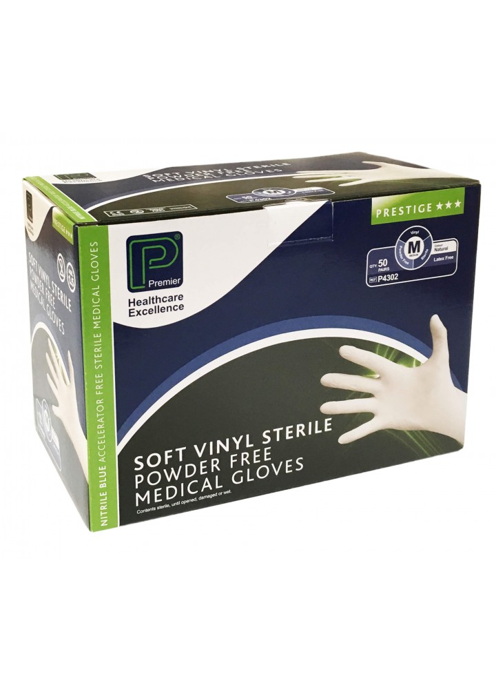 soft vinyl sterile powder free medical gloves