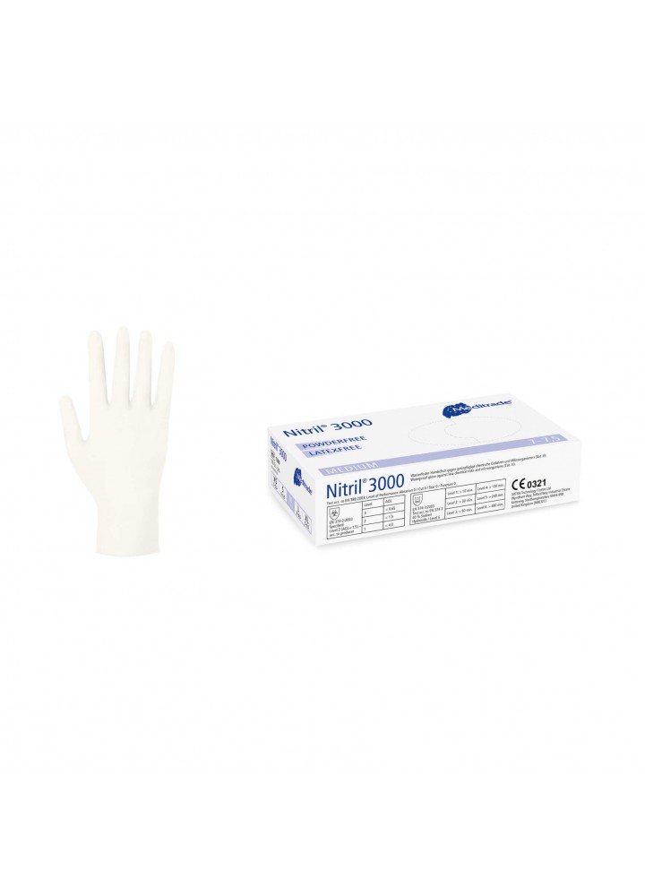 White Nitrile 3000 Gloves | Barrier Healthcare