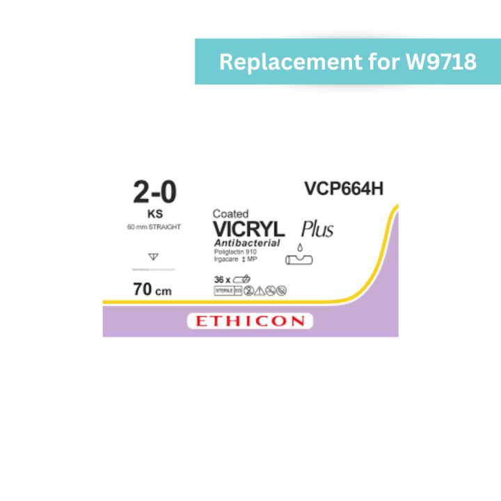 VCP664H- Vicryl+ 2-0 Braided Undyed Reverse Cutting