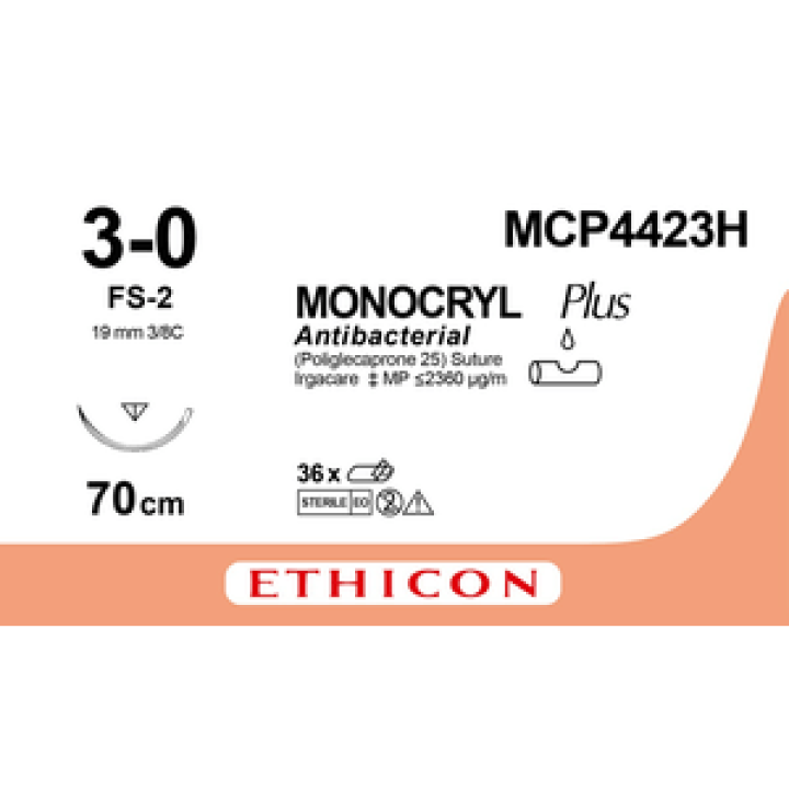 MCP4423H - Monocryl 3-0 Plus UD 27in USP3-0