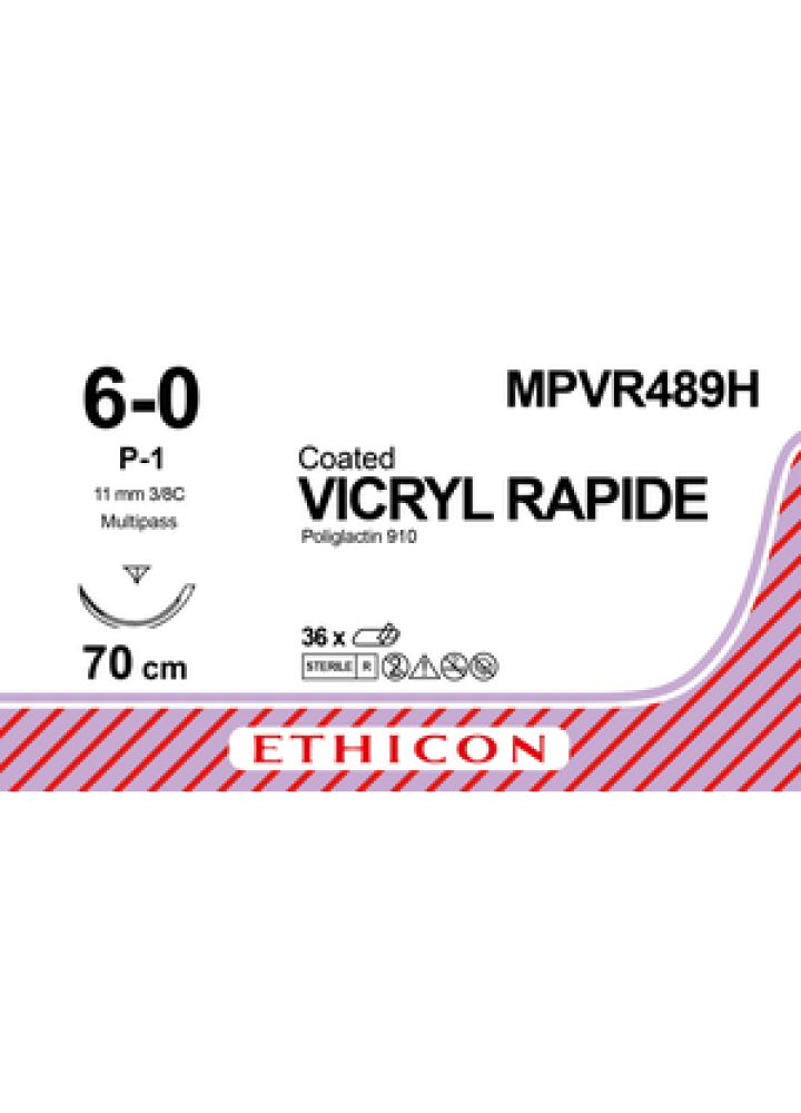 MPVR489H - Vicryl Rapide 6-0 Undyed CRC Multipass